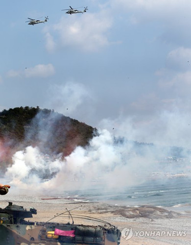 韓國海軍陸戰(zhàn)隊(duì)首次履行聯(lián)合登陸軍司令職責(zé)。
