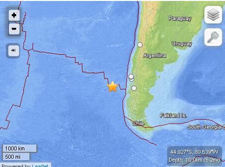 智利海域6.8級(jí)地震本土無震感據(jù)稱不會(huì)引發(fā)海嘯